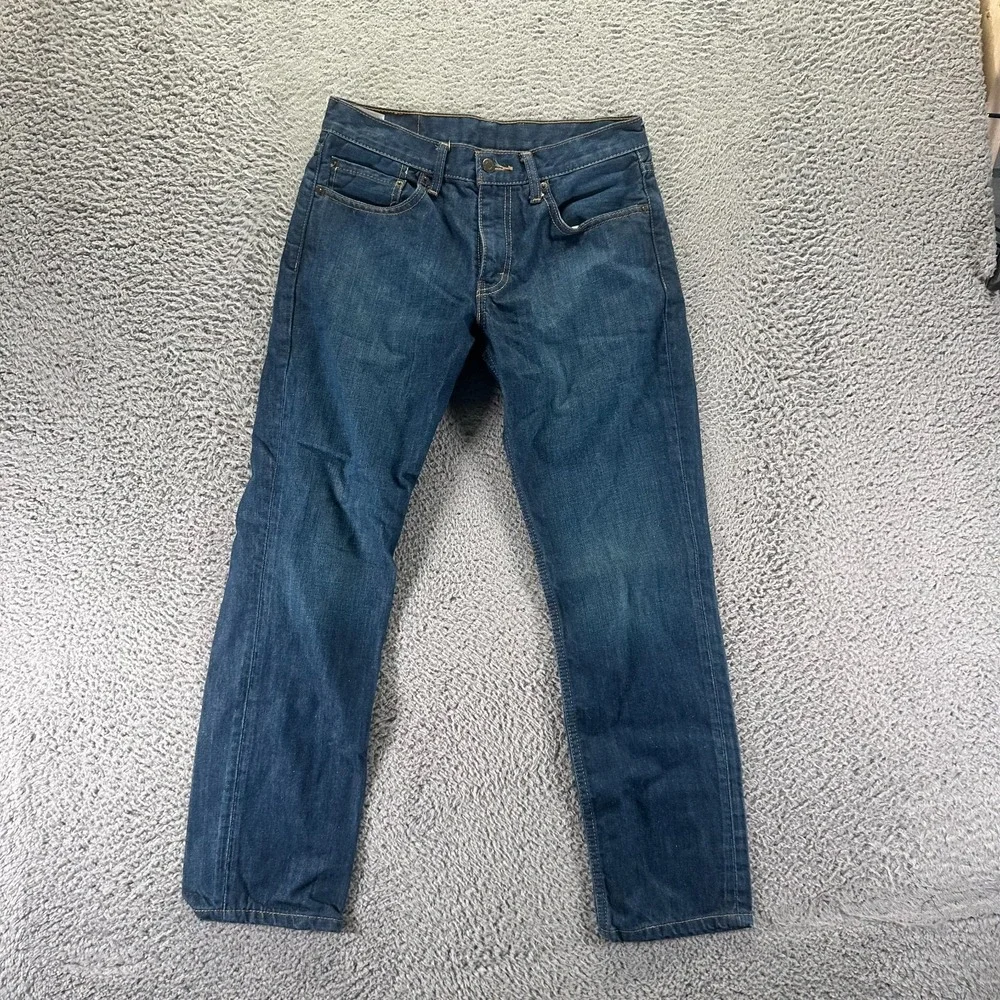 Levi's 511 Jeans Mens 32x30 Blue Cotton Denim Straight Leg Faded Travel Workwear